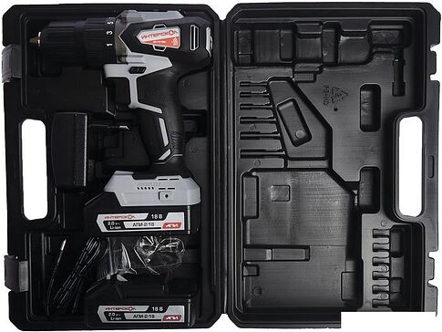 Дрель-шуруповерт Интерскол ДА-13/18ВК (с 2-мя АКБ, кейс)