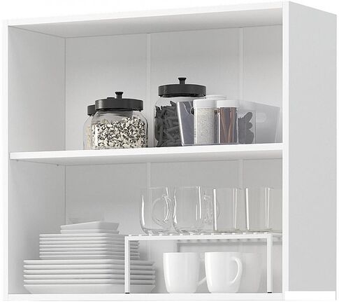 Шкаф навесной Mio Tesoro Альфа ШВ 800 (белый/холст белый)