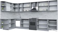 Готовая кухня Интерлиния Берес 1.5x2.6 правая (дуб полярный/дуб серый/травертин серый) Готовая кухня Интерлиния Берес 1.5x2.6 правая (дуб полярный/дуб серый/травертин серый)