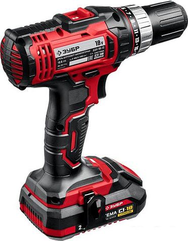 Дрель-шуруповерт Зубр Мастер ДШЛ-185-22 (с 2-мя АКБ, кейс)