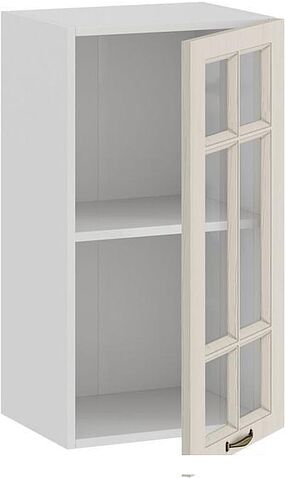 Шкаф навесной Трия Лина 1В4С (крем)