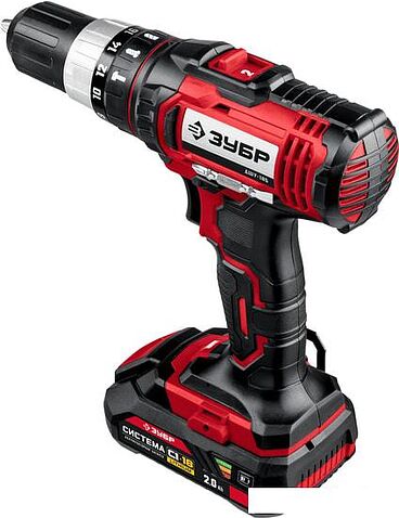 Дрель-шуруповерт Зубр Мастер ДШУ-185-22 (с 2-мя АКБ, кейс)
