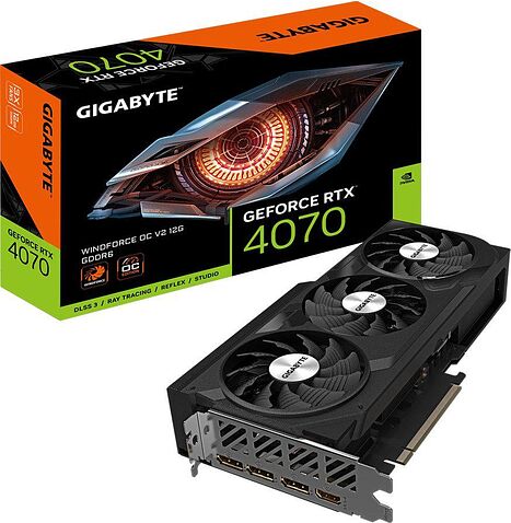 Видеокарта Gigabyte GeForce RTX 4070 Windforce OC V2 12G GV-N4070WF3OCV2-12GD