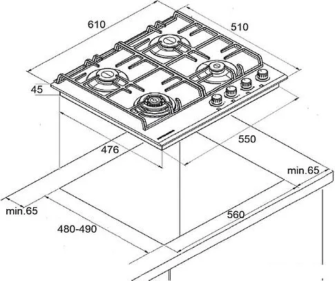 Варочная панель KUPPERSBERG FG 65 B