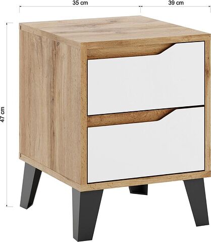 Тумба ЭлиГард Eyva 2S (дуб вотан/белый)