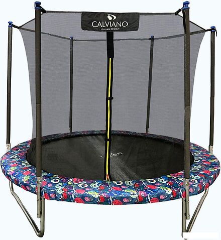 Батут Calviano Smile 183 см-6 ft с внутренней сеткой складной