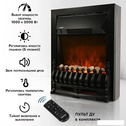 Электрокамин Planta PFP-FS400 (черный)