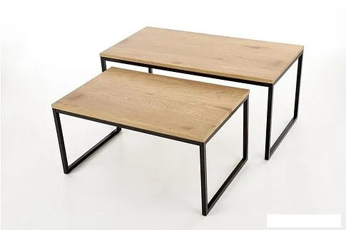 Журнальный столик Halmar Sabrosa (дуб золотой/черный)