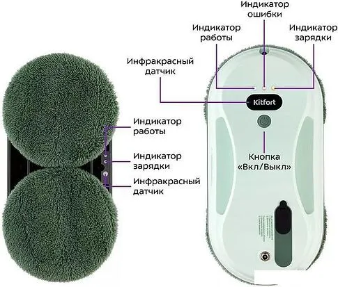 Робот для мытья окон Kitfort KT-5189
