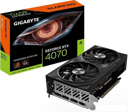 Видеокарта Gigabyte GeForce RTX 4070 WindForce 2X OC 12G GV-N4070WF2OC-12GD