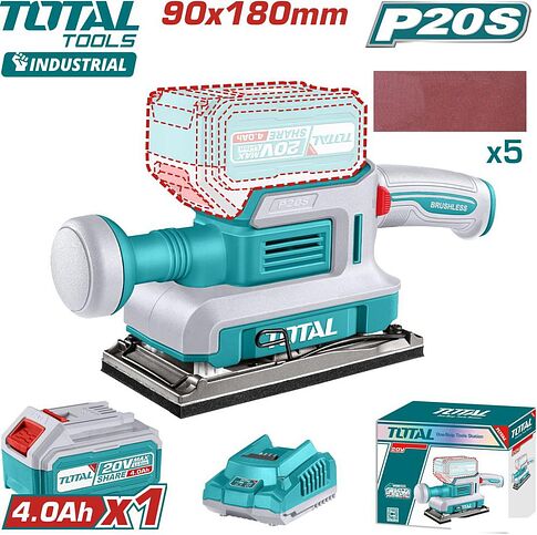 Виброшлифмашина Total TFSLI20311 (с 1-им АКБ) Виброшлифмашина Total TFSLI20311 (с 1-им АКБ)