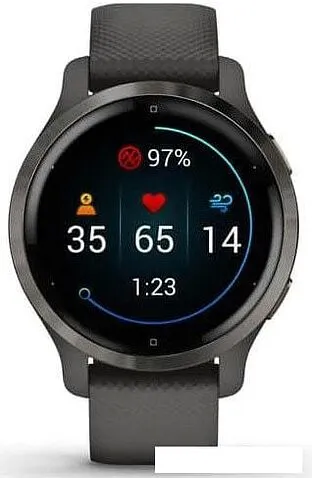Умные часы Garmin Venu 2S (сланцевая нержавеющая сталь/черный)