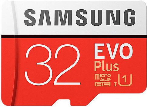 Карта памяти Samsung EVO Plus microSDHC 32GB + адаптер