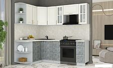 Кухонный модуль Интерлиния Мила Шато 1.5x2.2 LV (белый/керамика/опал светлый)