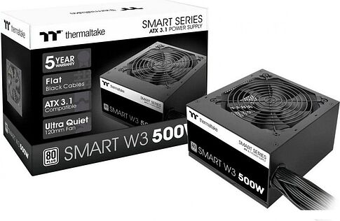 Блок питания Thermaltake Smart W3 500W PS-SPW-0500NNFAWE-1
