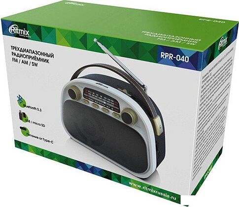 Радиоприемник Ritmix RPR-040 (белый)