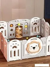 Игровой манеж Yooking Lion 185x180 (белый/серый)