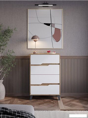 Комод ЭлиГард Eyva 4S (дуб вотан/белый)