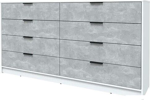 Комод Интерлиния Концепт КТ-К197 (бетон/белый платинум)