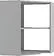 Шкаф навесной ДСВ Тренто ПУ 600 правый (серый/белый)