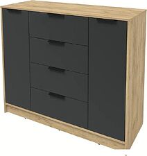 Тумба Интерлиния Концепт КТ-Т120 (антрацит/дуб золотой)