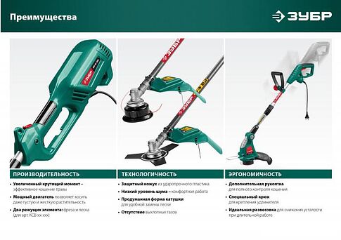 Триммер Зубр ТСВ-38-1300