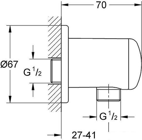 Шланговое подключение Grohe Relexa 28671000