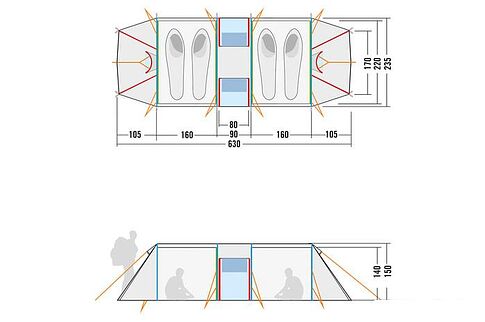 Кемпинговая палатка Tatonka Family DLX (светло-оливковый)