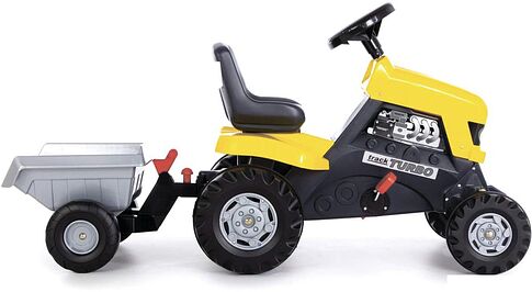 Педальная машинка Полесье Каталка-трактор с педалями Turbo с полуприцепом 89328