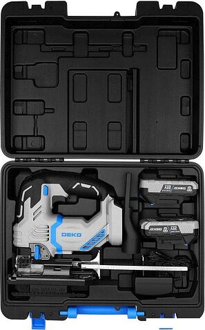 Электролобзик Deko DKJS20 PRO 083-1125 (с 2-мя АКБ, кейс)