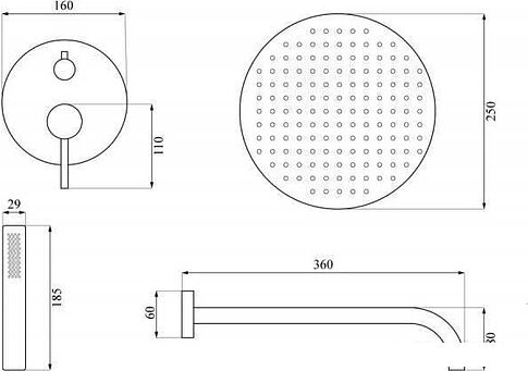 Душевая система  Calani Nexos CAL-B0009
