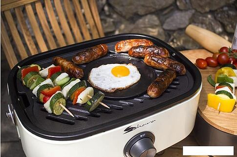 Портативный газовый гриль Sahara Mini BBQ (кремовый)
