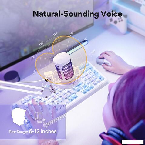 Проводной микрофон Maono DGM20S (белый)