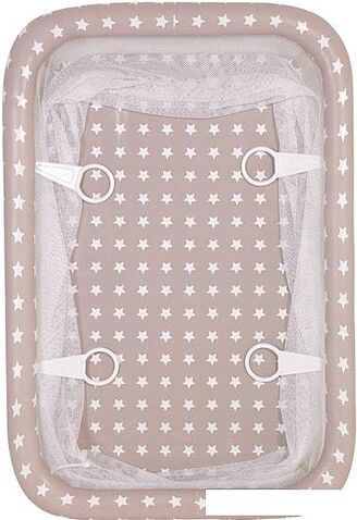 Игровой манеж Polini Kids Classic Звезды (макиато/белый)