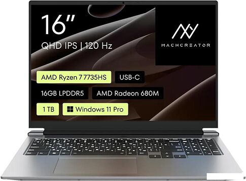Ноутбук Machcreator Vision L16 SE Grey JJ00G500HRU