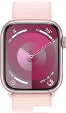 Умные часы Apple Watch Series 9 45 мм (алюминиевый корпус, розовый/розовый, нейлоновый ремешок) Умные часы Apple Watch Series 9 45 мм (алюминиевый корпус, розовый/розовый, нейлоновый ремешок)
