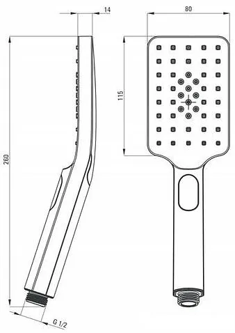 Душевая лейка Deante Alpinia Nero NGA N51S