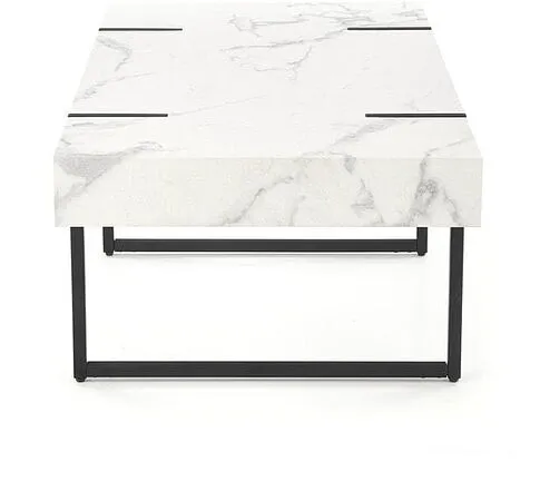 Журнальный столик Halmar Blanca 110x60x43 (белый мрамор/черный)