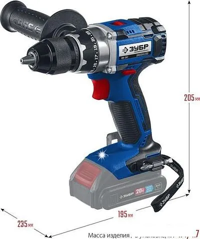 Дрель-шуруповерт Зубр Профессионал DB-201 (без АКБ)