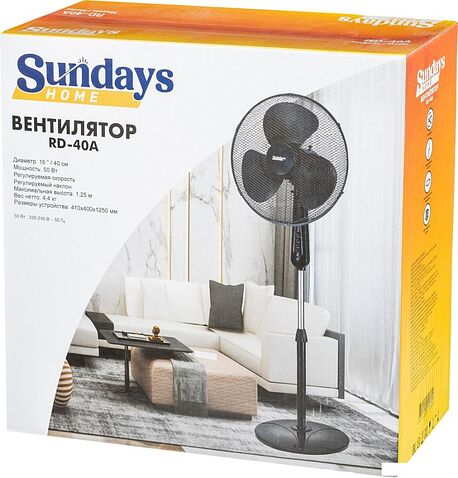 Вентилятор Sundays Home RD-40A (черный)