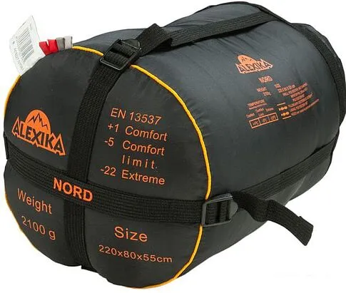 Спальный мешок AlexikA Nord 220 (правая молния, красный)