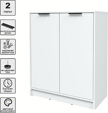 Тумба Интерлиния Концепт КТ-Т84 (белый платинум/белый платинум)