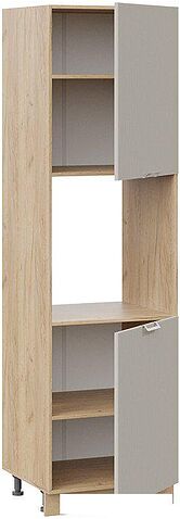 Шкаф напольный Трия Кимберли 1П6 (дуб крафт золотой/кремовый)