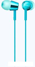 Наушники с микрофоном Sony MDR-EX155AP (голубой)