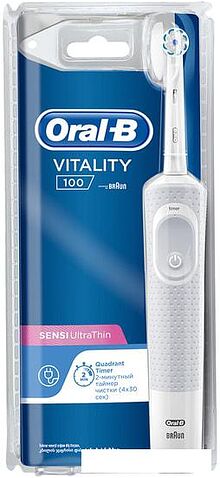 Электрическая зубная щетка Oral-B Vitality 100 Sensi White D100.413.1 (белый)
