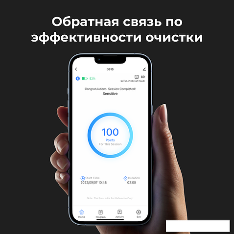 Электрическая зубная щетка AENO DB2S (3 насадки, черный)