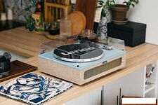 Виниловый проигрыватель Lenco LS-440 (серый/голубой)