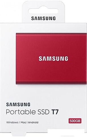 Внешний накопитель Samsung T7 500GB (красный)