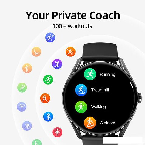 Умные часы QCY Watch GT (серебристый/белый)