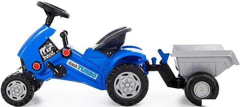 Педальная машинка Полесье Каталка-трактор с педалями Turbo-2 с полуприцепом 84651